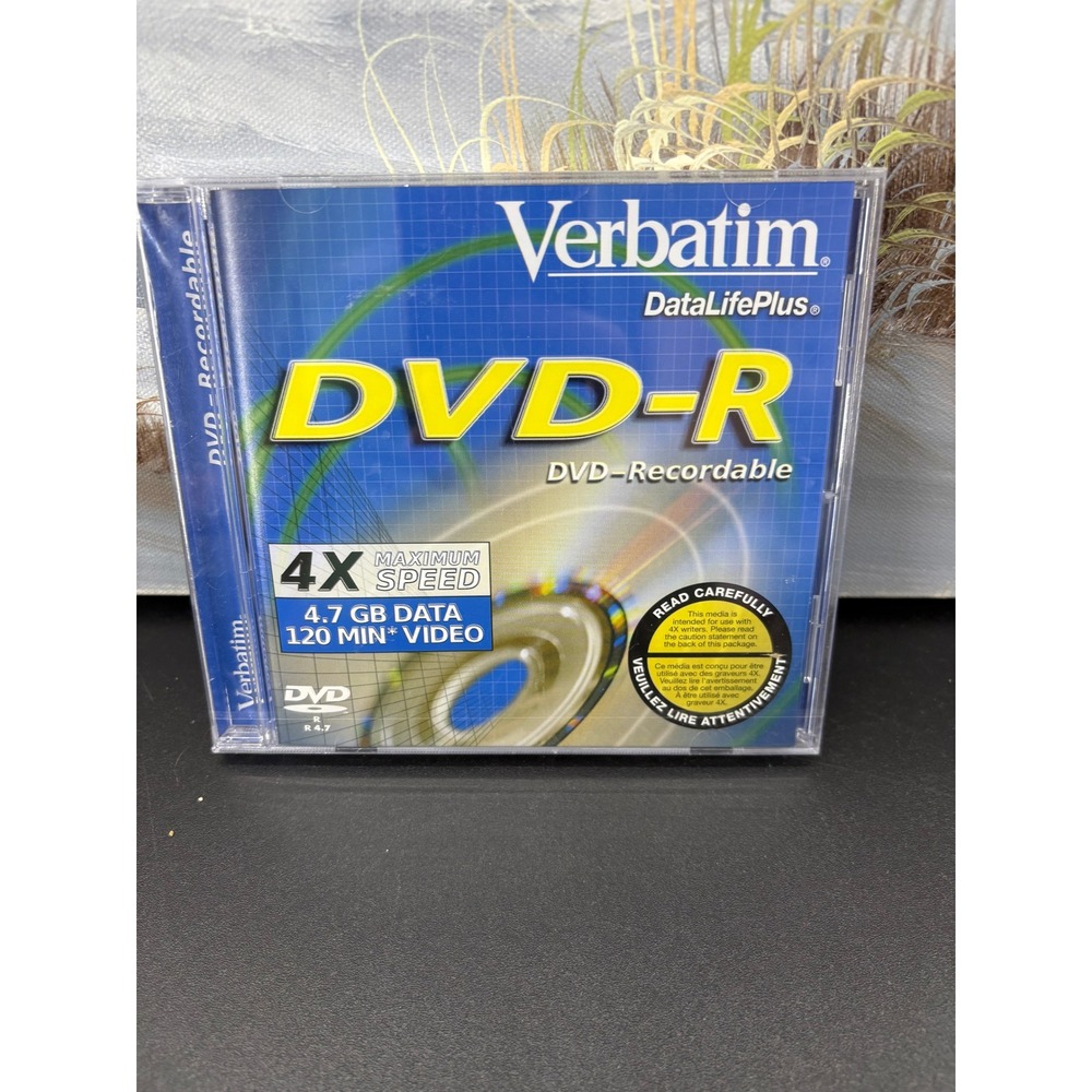 Verbatim DataLifePlus DVD-R 4.7GB 120 Min 4X Speed Recordable Disc 94375